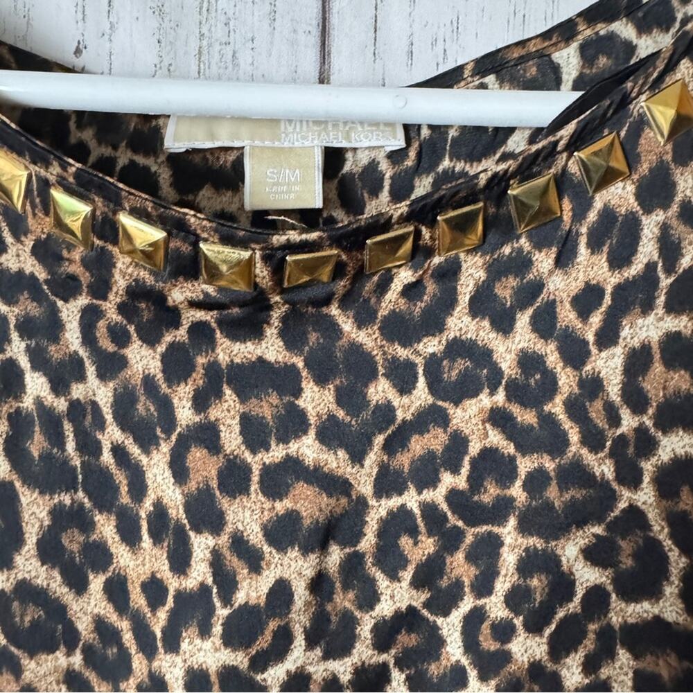 Michael Kors Women’s Animal Flowy Print Poncho Sz SM - Picture 2 of 12